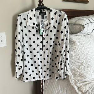 Frank Lyman polka dot blouse NWT sz 16